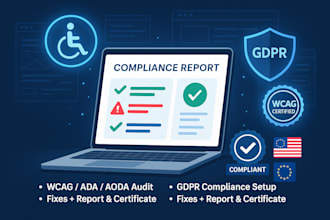 wcag, ada, aoda compliance, gdpr compliance for your website, ada fix and audit