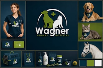 design logo and full branding kit with brand identity, brand style guide book