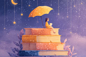 create colourful book illustrations and book covers