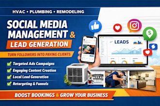 hvac plumbing home remodeling social media marketing manager leads generation