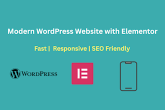 build a responsive wordpress website or blog with elementor