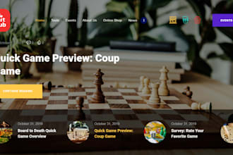 build chess player website dice ludo game website gaming website puzzle website