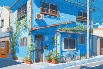 make anime style art and animated backgrounds