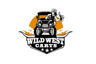 design street legal golf cart business logo