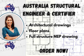 draw and certify australia architectural drawings, floor plans, structure mep