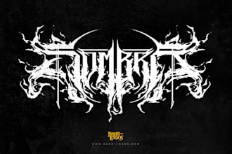 draw simple death or black metal logo