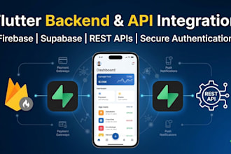 build flutter app with firebase, supabase and rest API integration