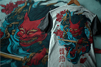 design dark japanese art for clothing, streetwear, or tattoo