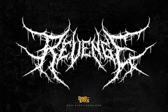 create death metal, deathcore, black metal logo for your band