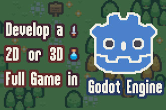 develop a 2d or 3d game using godot engine
