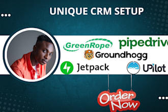setup pipedrive, groundhogg, jetpack crm, tribus, upilot, greenrope, privyr crm