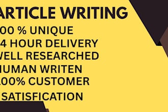 write unique article or blog content