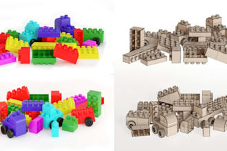 custom 3d interlocking puzzle toy,lego moc, brick model,stl for print,diy puzzle