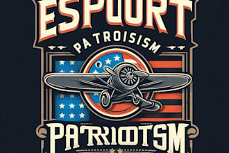 design a vintage patriotism logo and t shirt that screams american pride