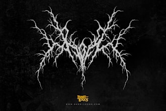 do death metal, black metal and heavy metal logo design