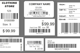 design custom barcode and product labels featuring unique branding