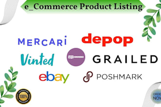 do product listing depop, etsy, mercari, poshmark, ebay listing