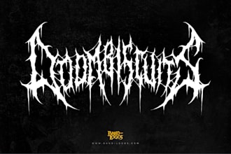 make brutal death metal, deathcore, black metal band logo