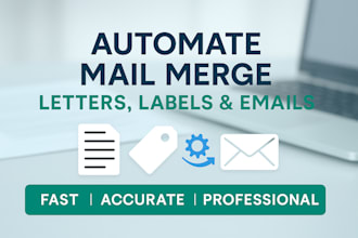 create mail merge letters, emails, and labels