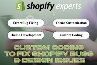 do shopify bug fixing and troubleshooting