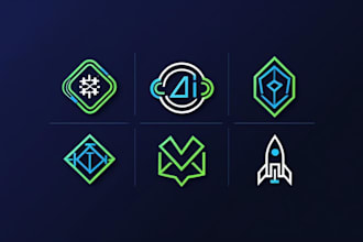 create modren ai, saas, startups and cyber security logo