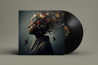 create dark custom album cover
