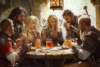 do original dnd or rpg character art mpas party for you