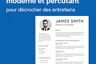 cv professionnel moderne et percutant