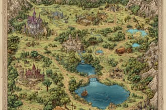 create fantasy, retro and vintage maps for board games