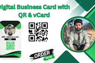 professional qr code vcard business card design