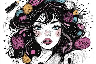 design doodle art illustration, cartoon character for any