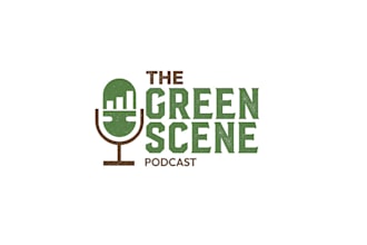 design modern green industry podcast logo