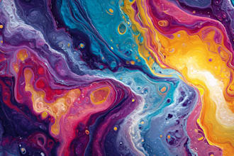 create digital oil abstract art