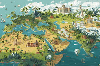 map illustration fantasy map design map maker vector map cartography city map