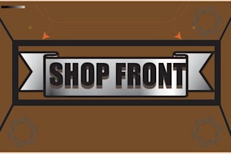 create professional shop front design, window graphic ,