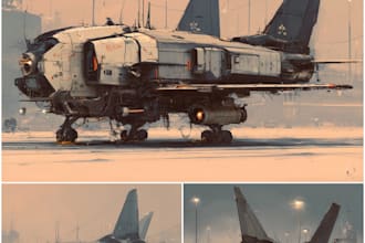 draw spaceship concept art or design a starship or scifi vehicle