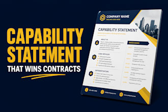 design a professional capability statement for your business