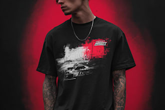 do nascar tshirt design or hiphop rapper tshirt