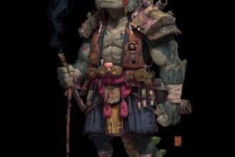 create a fantastic fantasy, horror, game art