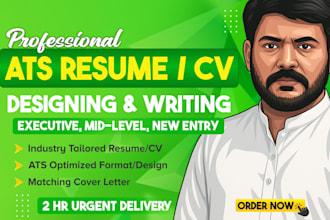 design a professional job winning ats resume, CV, and cover letter in 2 hr