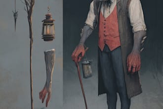 do a stunning horror character art