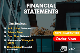 prepare cash flow, income statements and balance sheet