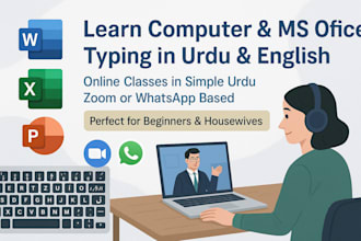 teach computer basics, ms office, and typing in urdu