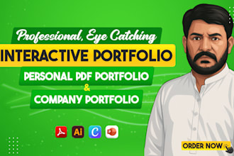 design a professional interactive PDF portfolio for chefs or architects in 2 hr