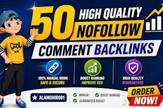 do 50 high quality nofollow comment backlinks