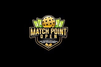design high end cash pickle ball tournament logo