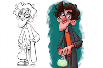design a 2d cartoon character