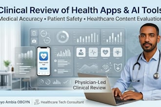 clinically review health apps, ai tools and medical websites