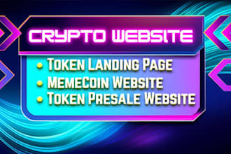create a stunning crypto token or memecoin website