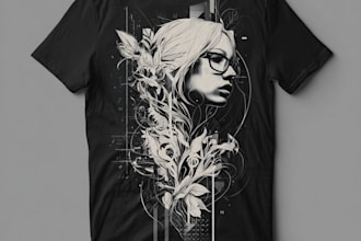 design trendy typography and illustration t shirt designs